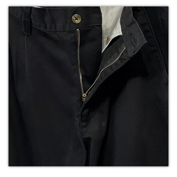 Basic Editions Men's Pants Black Dress Pants 32 X 32 Perfect Khaki Straight Leg - Picture 3 of 9